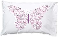 Vista 1 de Let's Make Memories Name Art - Funda de almohada, personalizada con nombre, hora de la siesta/hora de acostarse, mariposa