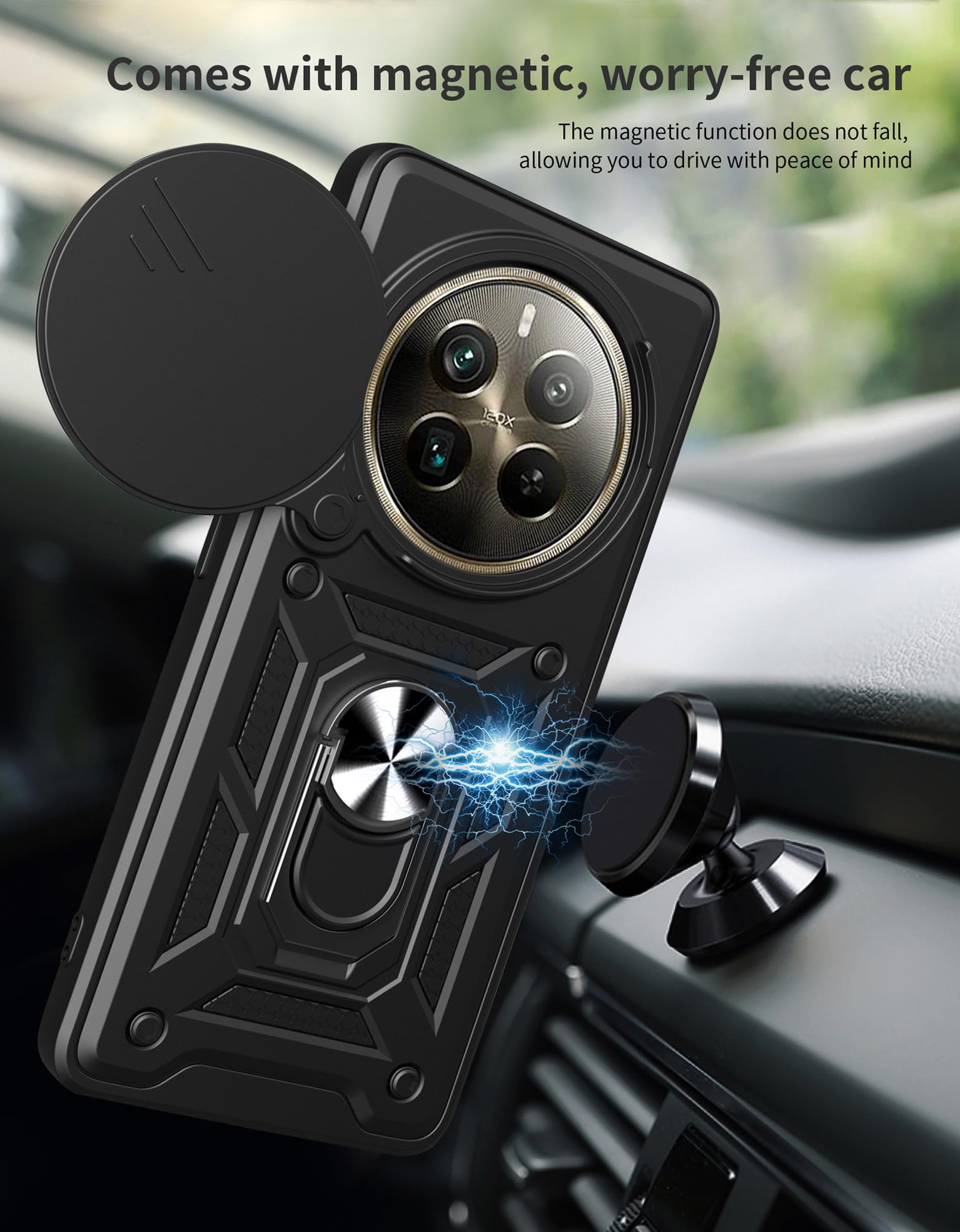 Cover Realme GT3 Blu con Goffratura | Custodia Flip Pelle e Supporto