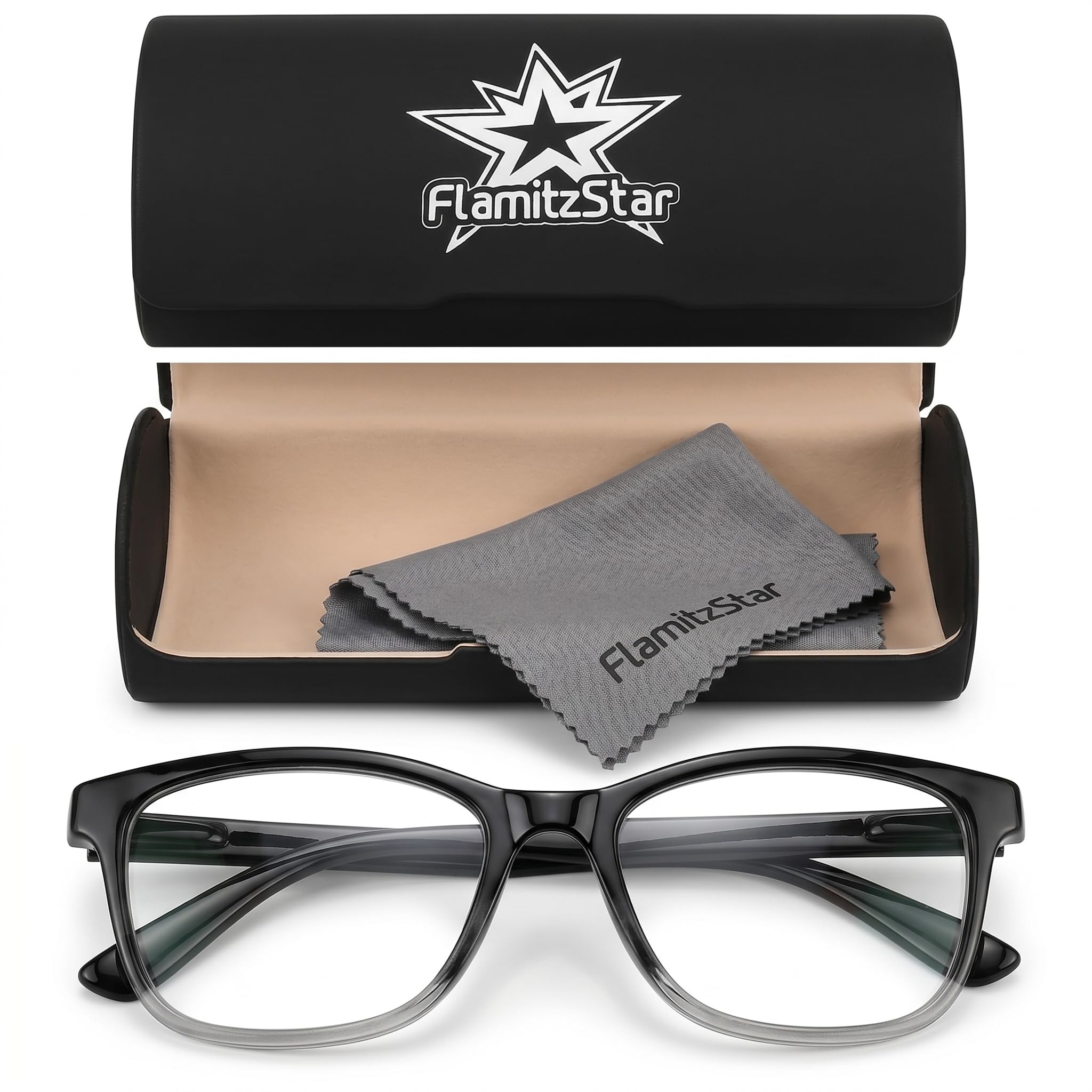 Progressive Reading Glasses for Men & Women, +0.5 to +2.5 Magnification, Multi-Focus Readers for Reading, Computer, Mobile & Books, Lightweight Rectangle Frame with Protective Case-image-14