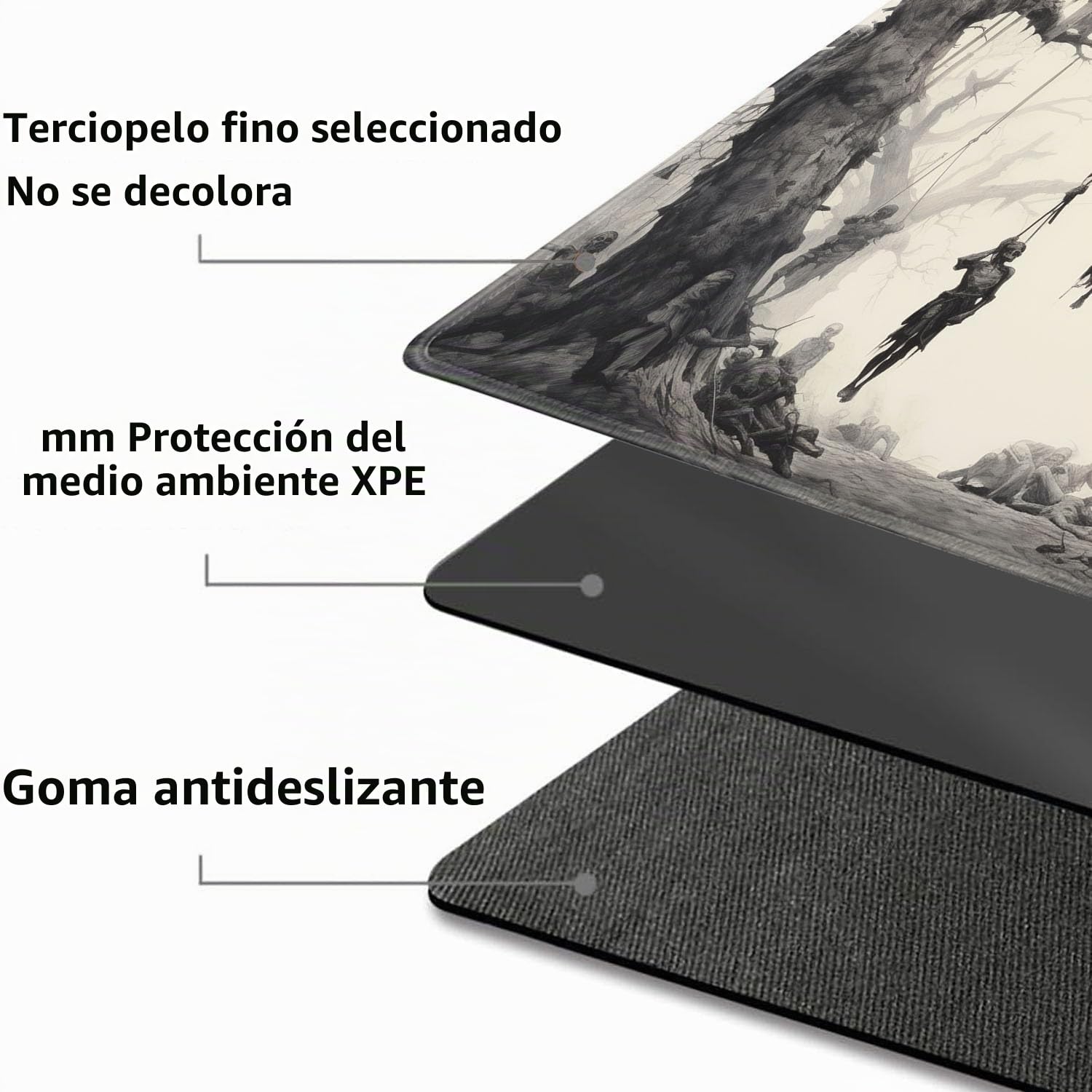 MTG - Tapete de juego + bolsa de viaje con cordón + 6 contadores de dados, para juegos de cartas coleccionables de mesa o alfombrilla de mouse grande, goma antideslizante de 24 x 14 pulgadas, árbol de