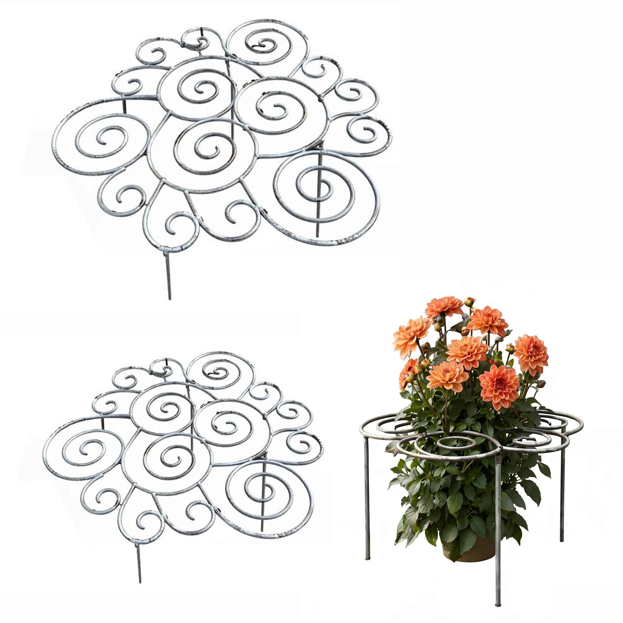 Piquets de jardin décoratifs en fer pour sublimer les hortensias du balcon