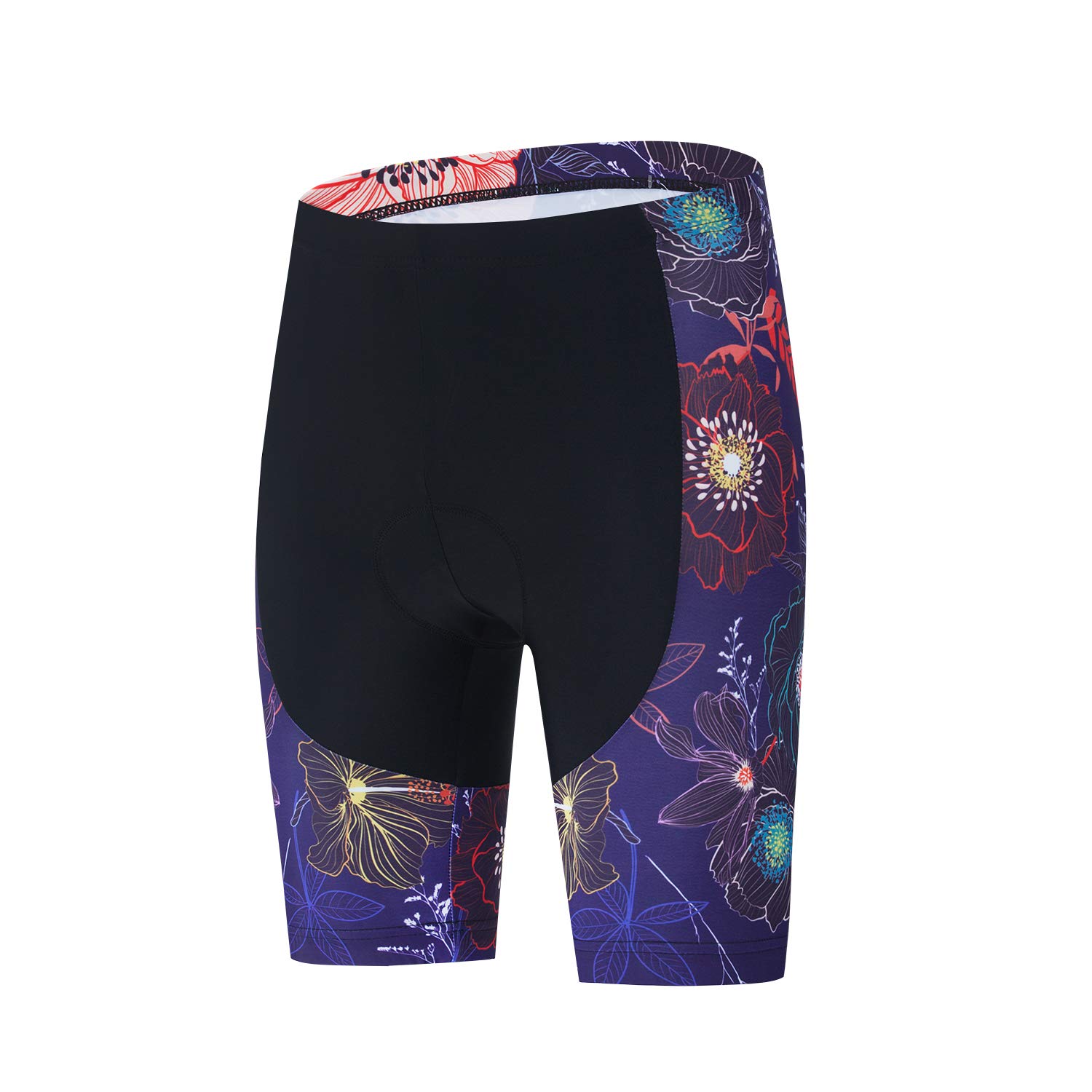 JPOJPO Ensemble maillot de cyclisme à manches courtes avec short de cyclisme rembourré 5D respirant à séchage rapide 3 poches pour femme