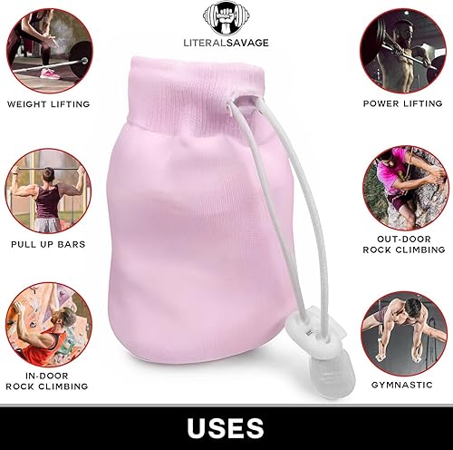 Miniatura 6 de Bola de tiza recargable, calcetín de tiza para escalada, levantamiento de pesas, gimnasia y entrenamiento, carbonato de magnesio sin desorden para