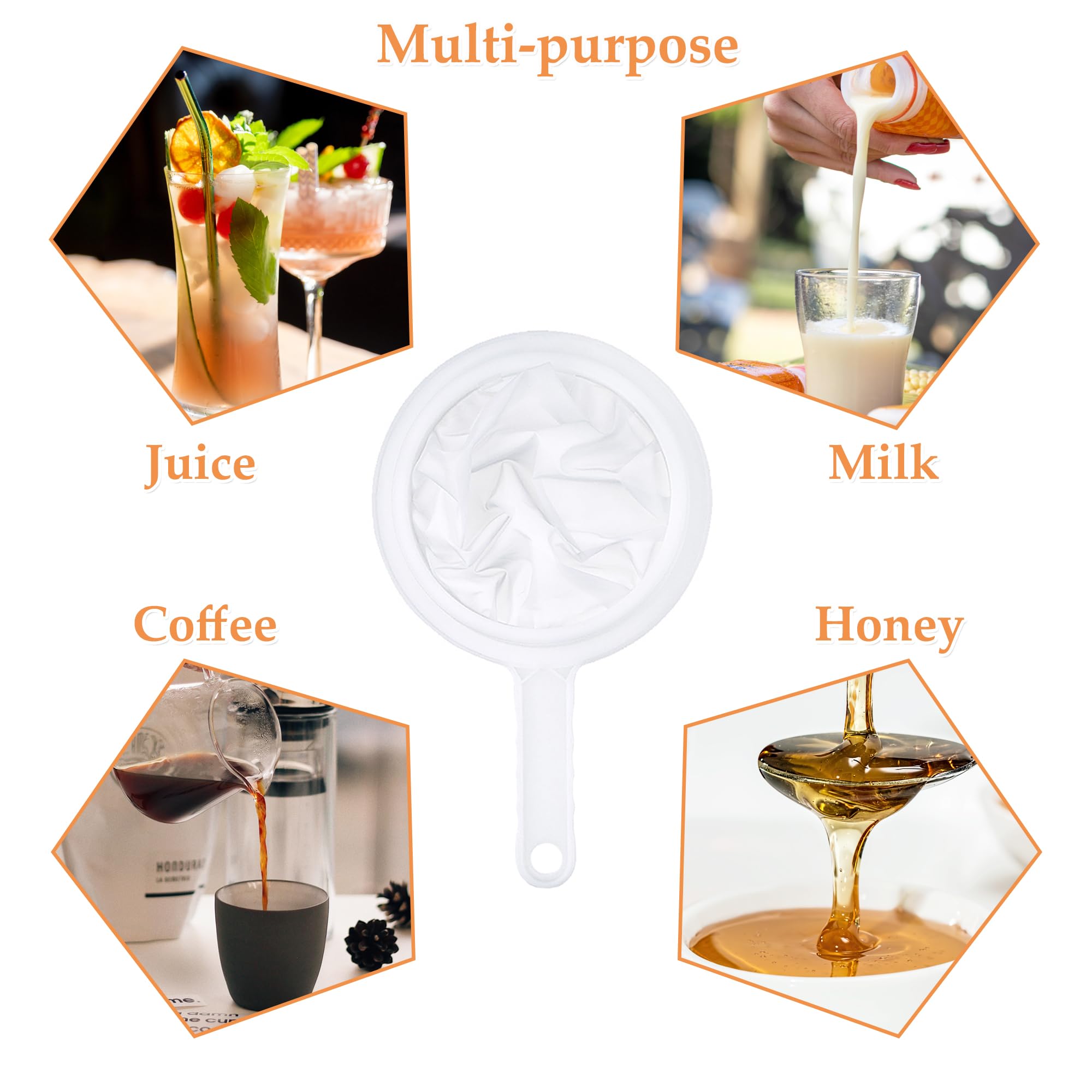 Tamis Fin Nylon Tamis Avec Poignée 200 Mesh Tamis à Cheveux