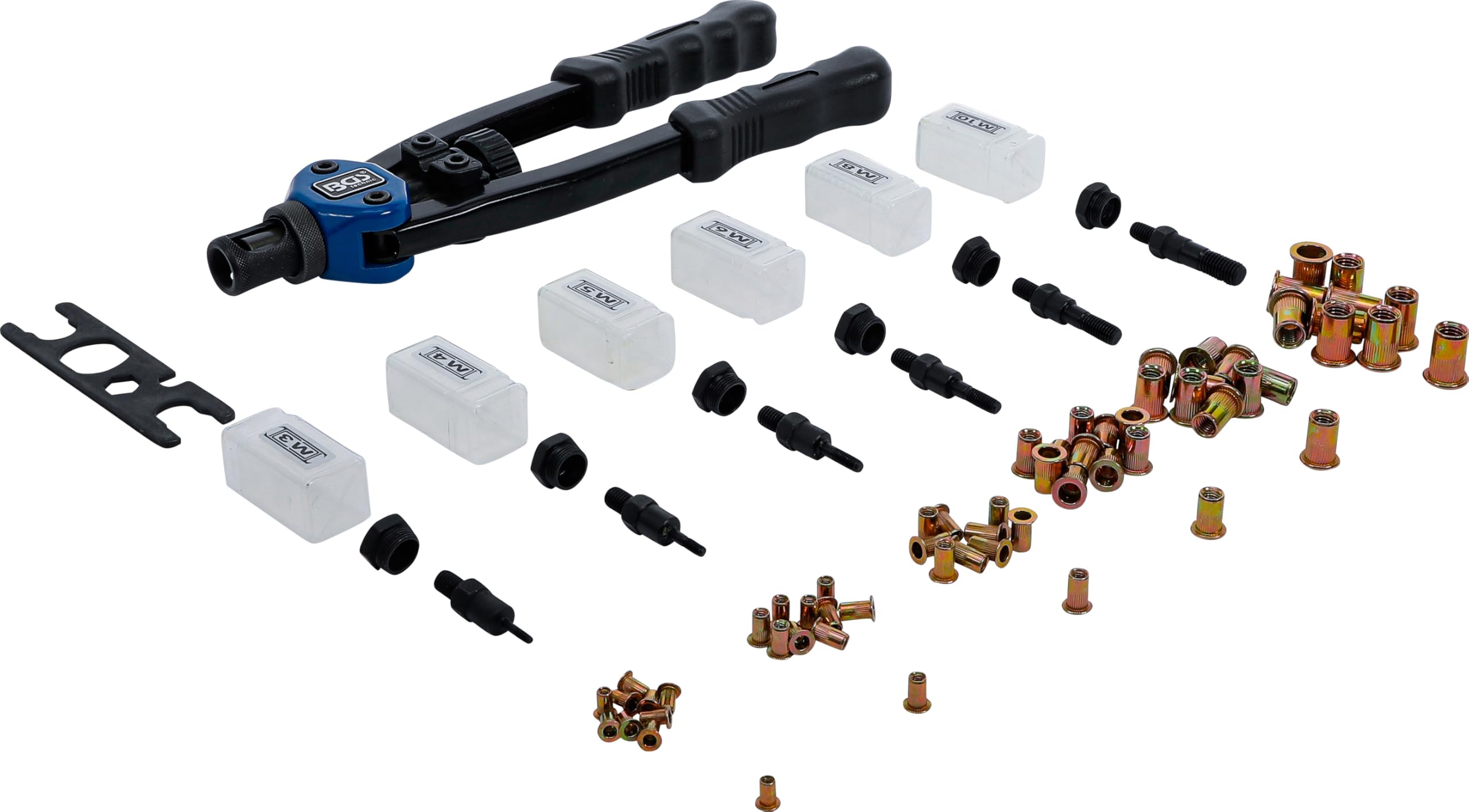 BGS 408 | Set rivettatrice per rivetti filettati | M3 - M10 | 68 pz.