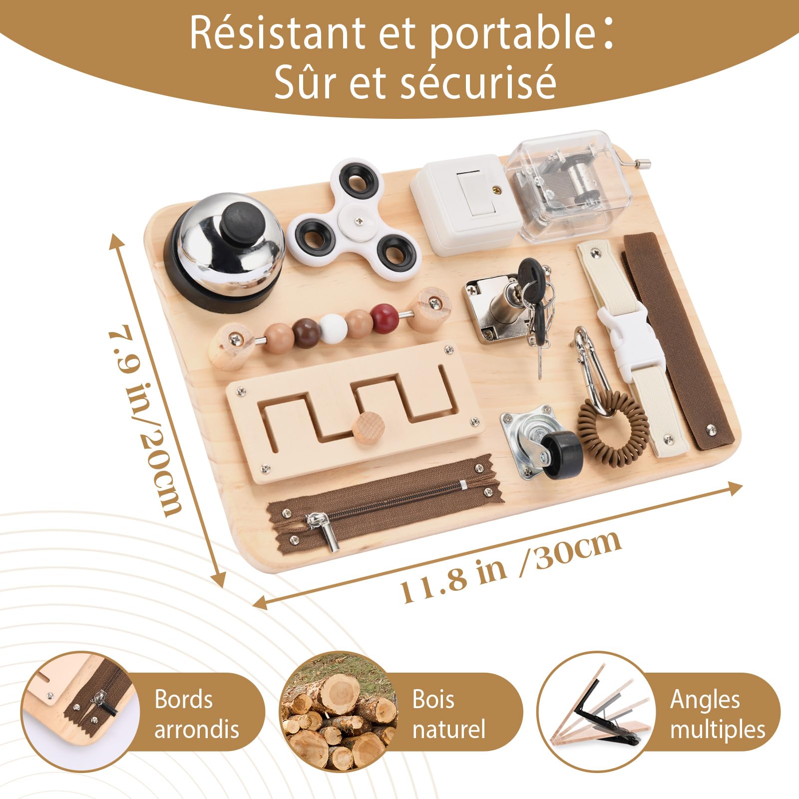 potatomato Planche sensorielle Anti-Stress pour Adultes et Planche d'exercice Multi-sensorielle pour Personnes âgées - Motricité, Concentration et mémoire l’autisme & TDAH – Jeu de Voyage
