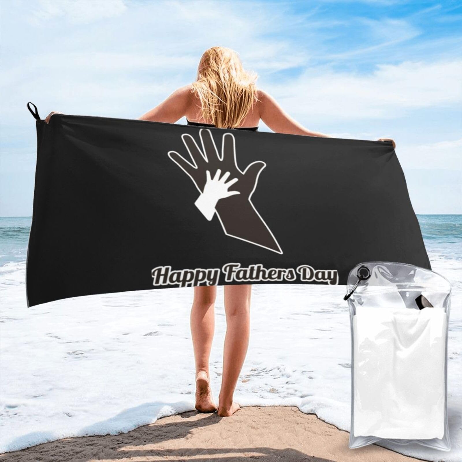 Best Dad Beach Towel From Daughter/Son - 31x63 Inch, Microfiber, Quick-Dry, Personalized Gift - View #7