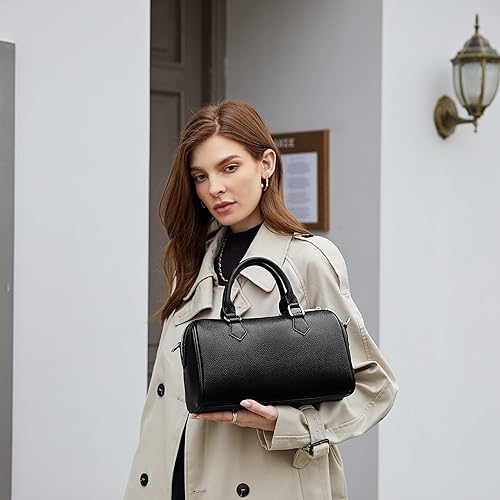 Miniatura 3 de HESHE Bolsos de cuero con asa superior para mujer, bolsos de cuero, bolso de mano, bolso de hombro, bolso cruzado de diseñador