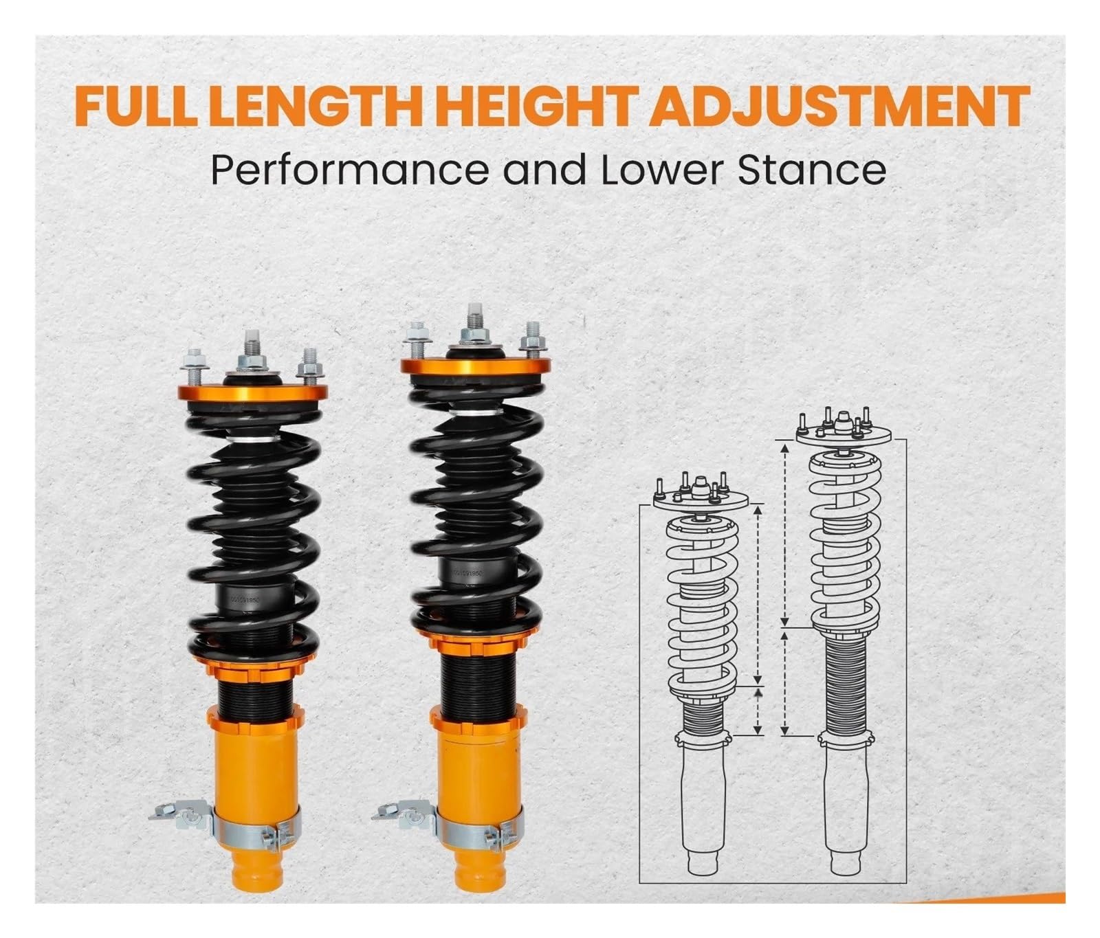 Ammortizzatore Kit Molla Sospensione Coilovers Da 4 Pezzi Per Civic EG EH EJ 1992-1995 Per CR-X Per Sol 1992-1995 Supporto