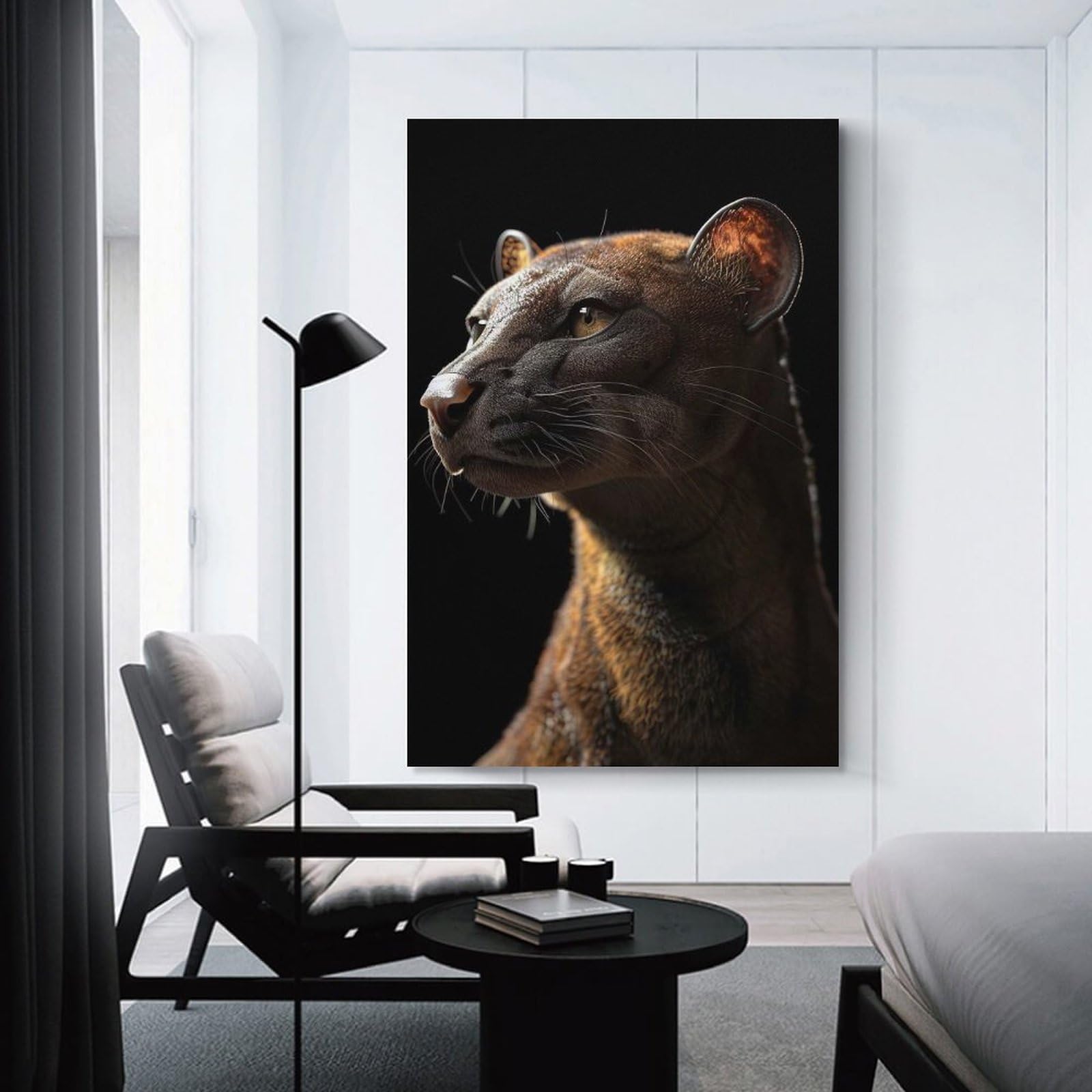 Junmoney Decorative Wall Artwork Fossa, 08x12inch(20x30cm), for Calm Bedrooms, Home Corners Or Flats, An Easy Wall Refresh for Bedrooms