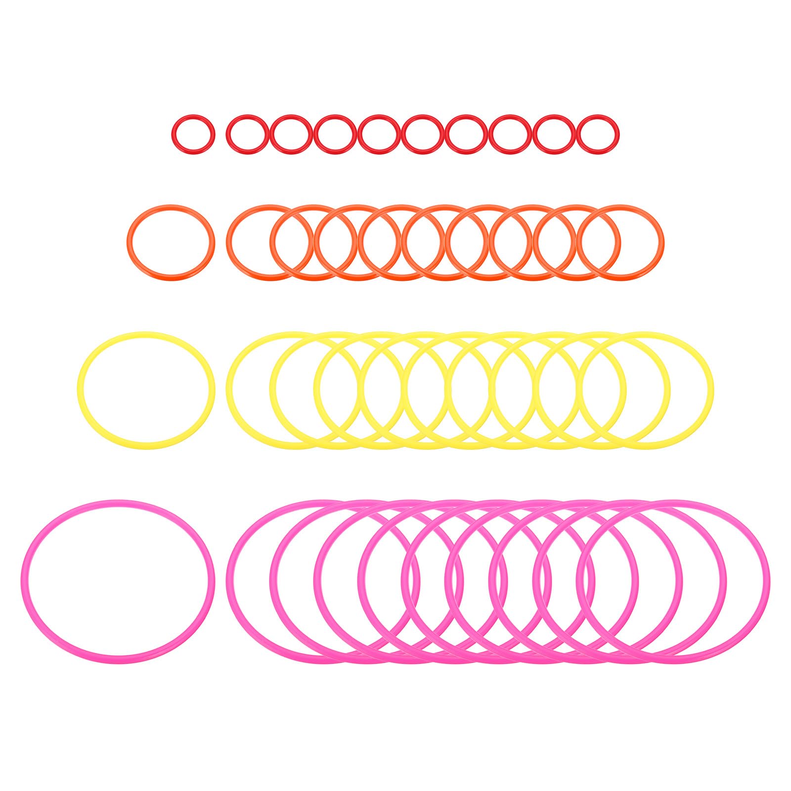 PATIKIL Plastic Toss Ring 4 Sizes