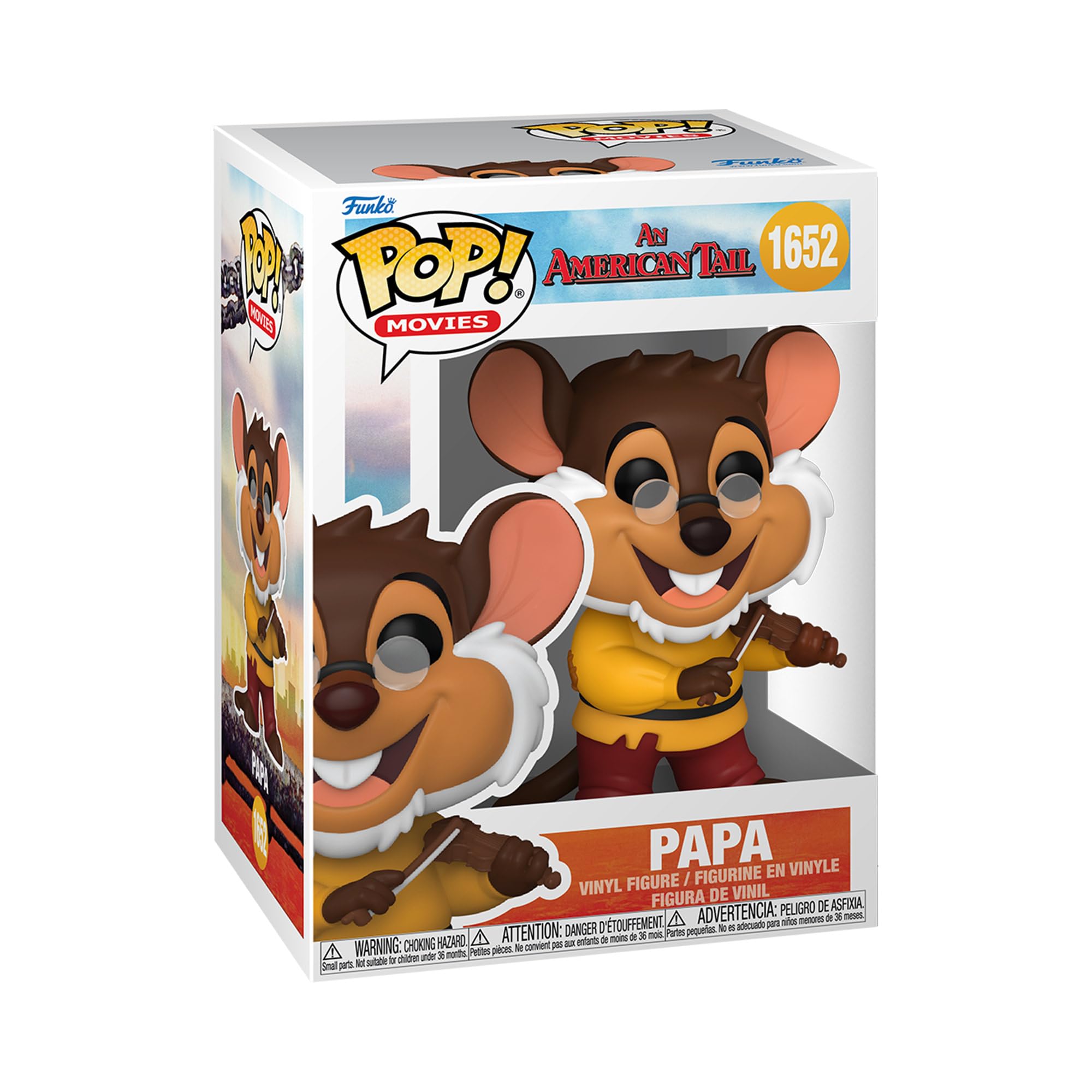 Funko Pop! Movies: American Tail – Papa Mousekewitz ​ - An American Tail - Figura In Vinile Da Collezione - Idea Regalo - Merchandising Ufficiale - Giocattoli Per Bambini E Adulti - Movies Fans-image