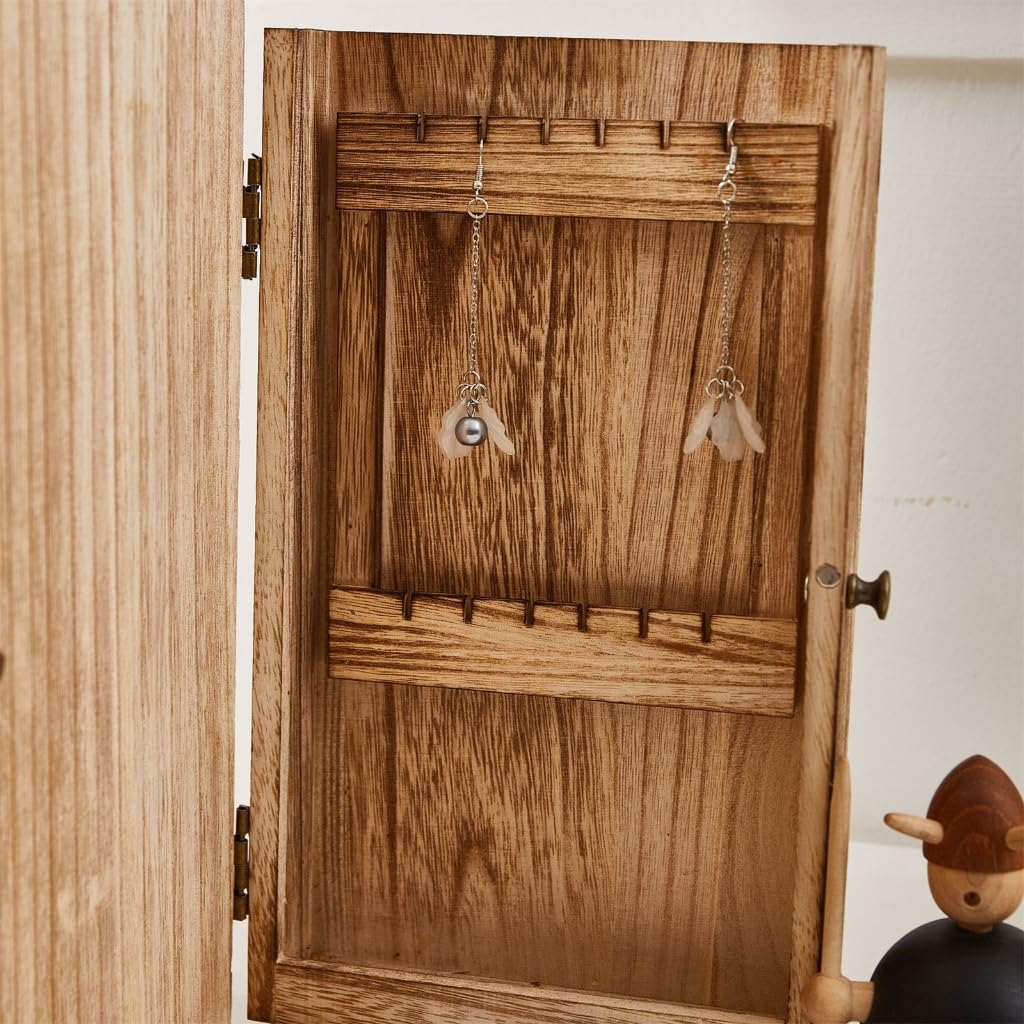 Mehrschichtige Schmuckschatulle mit Fächern, Schmuckhalter für Damen und Mädchen