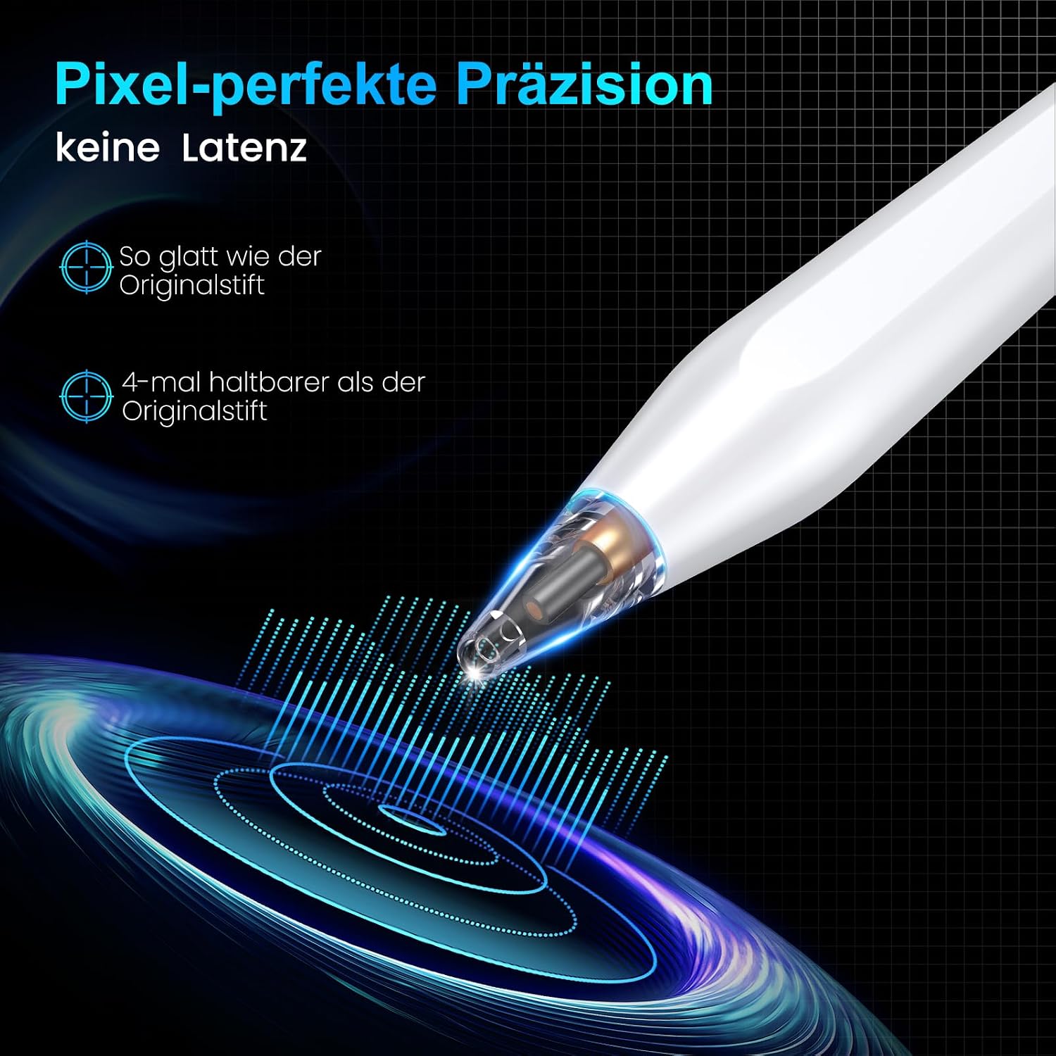 Variglas Stift für iPad 2018-2026-2X Schnellladung, Palm Rejection Neigung - Mise en situation et utilisation
