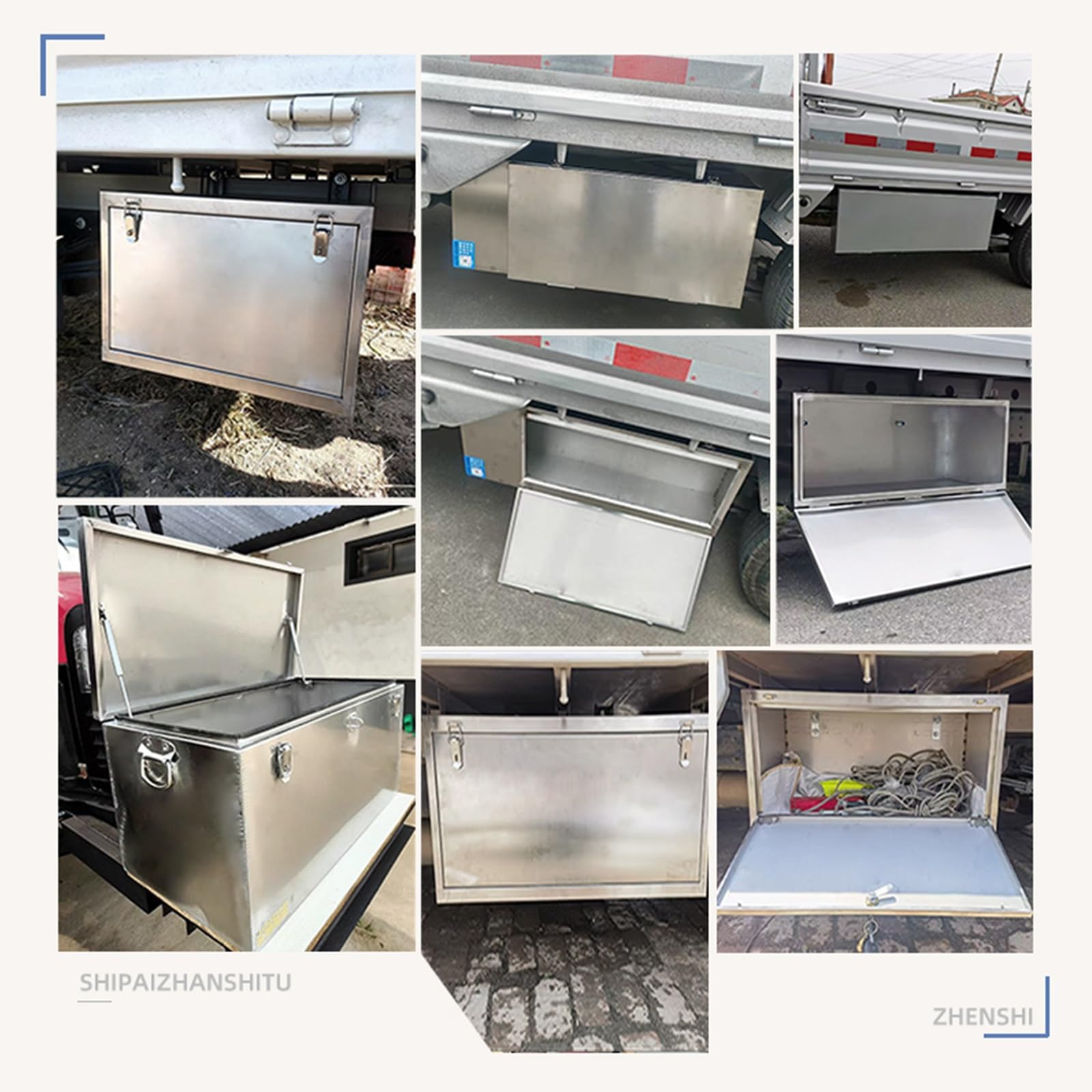 Cassetta portautensili resistente in acciaio inox per camion letto RV rimorchio organizzatore di stoccaggio