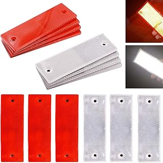smseace 16pcs Safety Reflectors Self Adhesive Trailer Reflectors，Car Reflector，Reflectors for Driveway Used for Truck,RVs,Motorcycle,Cars,Bus Safety Reflectors