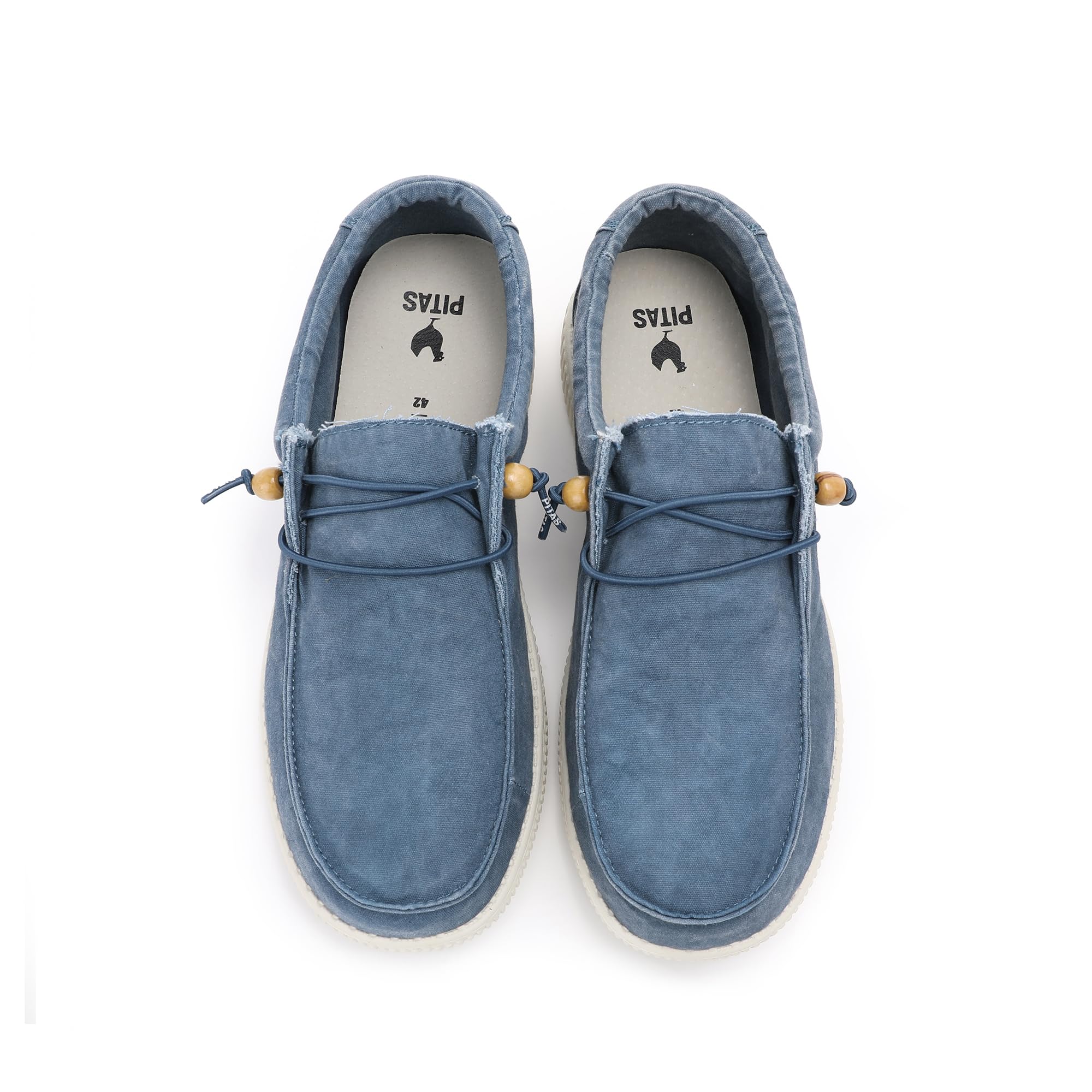 WALK IN PITAS | WP150 WALLABI Washed | Mocassini Uomo | Scarpe da Barca | Sportive Uomo | Sneakers Casual | Scarpa da Vela | Calzatura Senza Lacci | Scarpe Walkinpitas | Blu 43