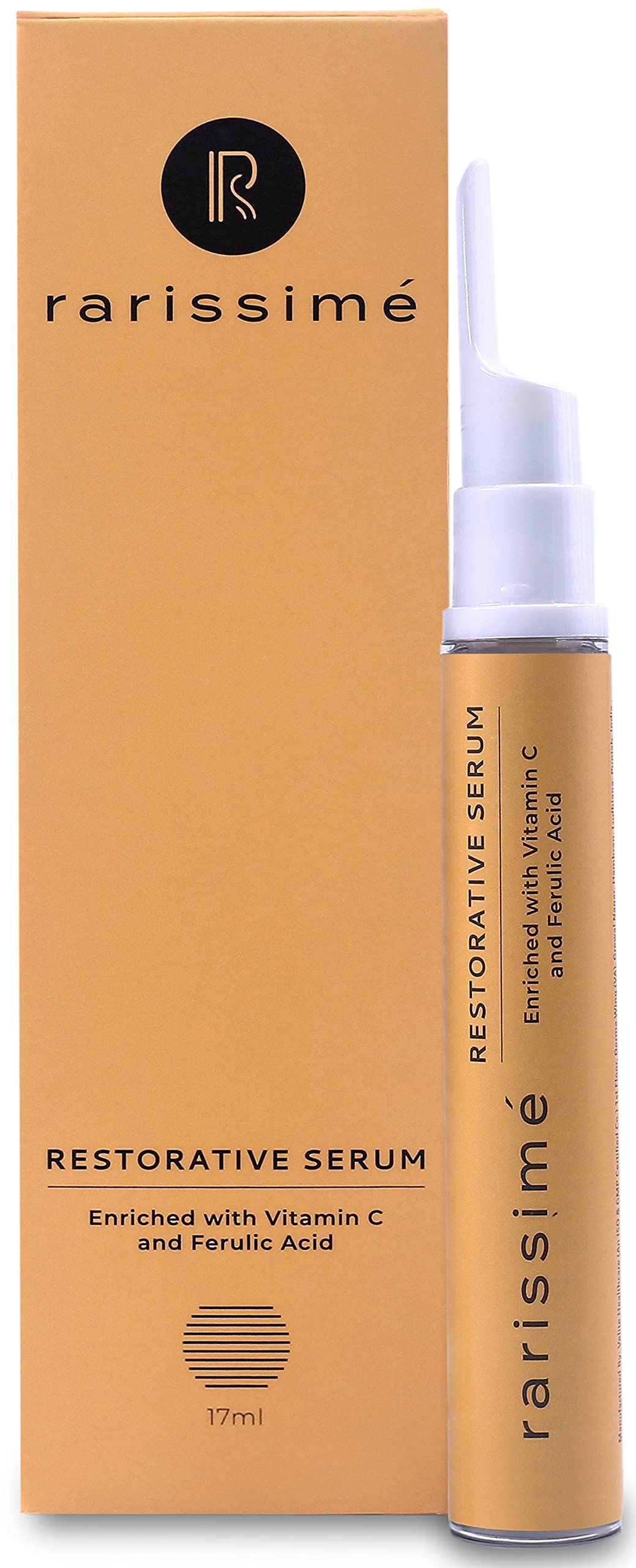 Men's, Women's Restorative Serum with Vitamin C, Ferulic Acid and Niacinamide, Boosts Collagen and Reduces Pigmentation (17 ml)