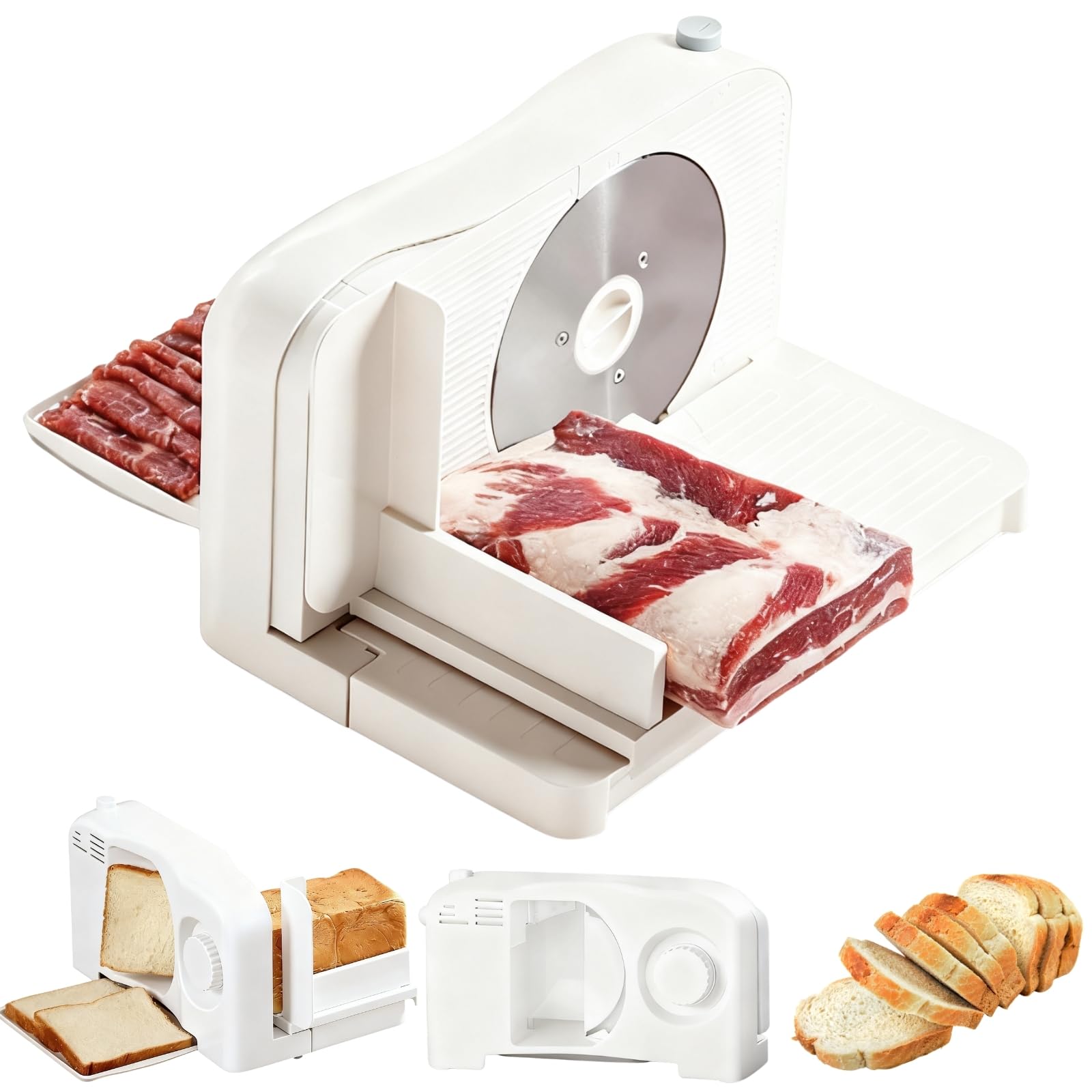 Amazon.com: Meat Slicer for Home, 150W Foldable Deli Meat Slicer