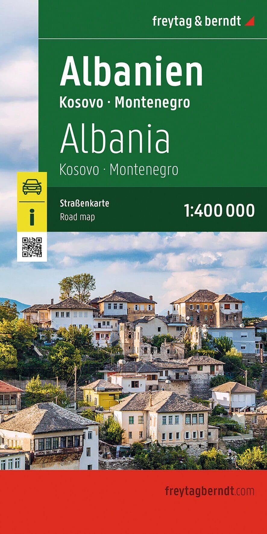 freytag & berndt Straßenkarte Albanien, Kosovo - Montenegro 1:400.000: Kosovo - Montenegro