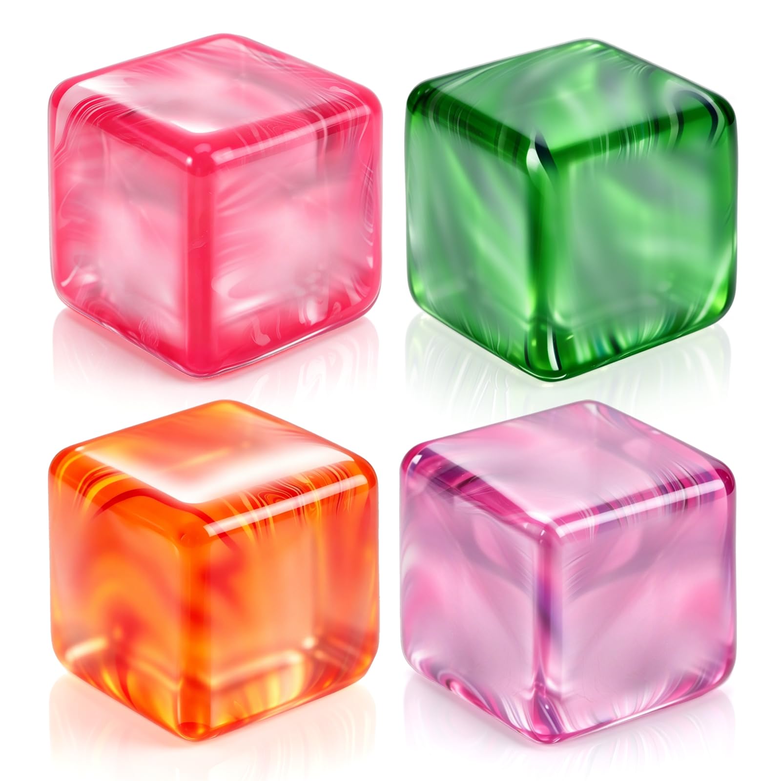 Photo 1 of Bingcute 4pcs Mini Stress Cube Slow Rising Squishy Fidget Toys