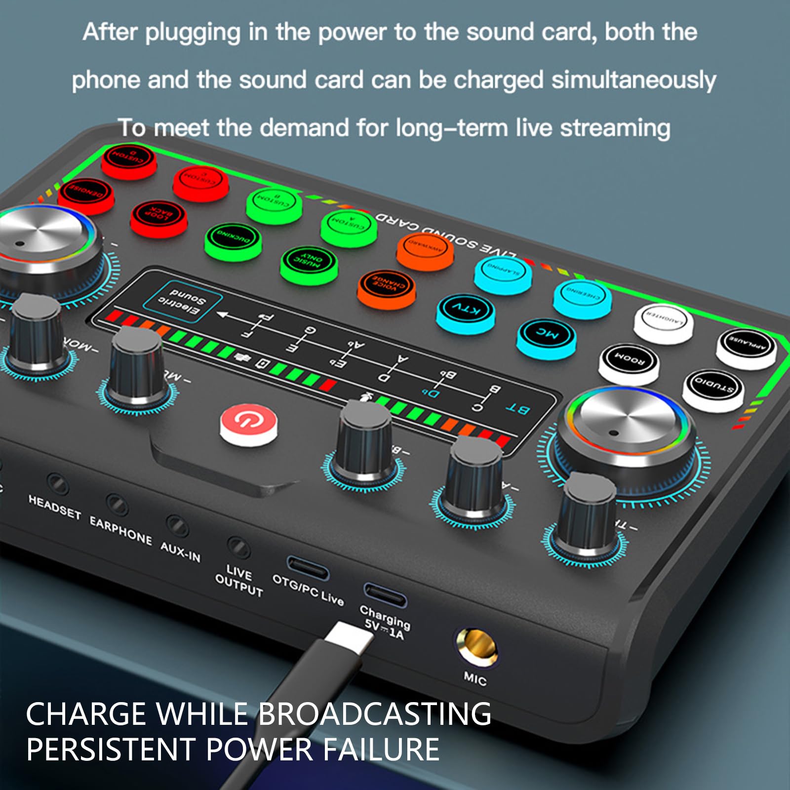 Scheda audio USB Trasmissione Live Scheda audio Avanzata Decodifica Acustica Facile Controllo Per Creatori di Contenuti E Musicisti Interfaccia Audio USB