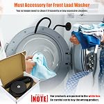 Front Load Washer Door Prop, Removable Flexible Washer Door Stopper, Magnetic Washing Machine Door Holder with 66mm Magnet Base, Keep Washer Door Open to Prevent Odors (Black)