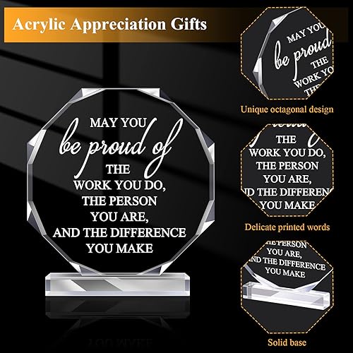 Miniatura 10 de Bucherry 10 piezas de premios de agradecimiento a los empleados para compañeros de trabajo acrílico trofeo de agradecimiento May You Be Proud of The
