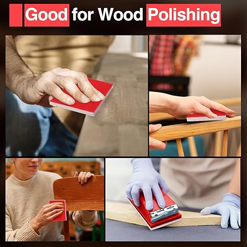 Miniatura 7 de Juego de 30 esponjas de lija de grano 180-3000 de 3 x 4 pulgadas, papel de lija húmedoseco, bloques de lija lavables y reutilizables. Adecuado para