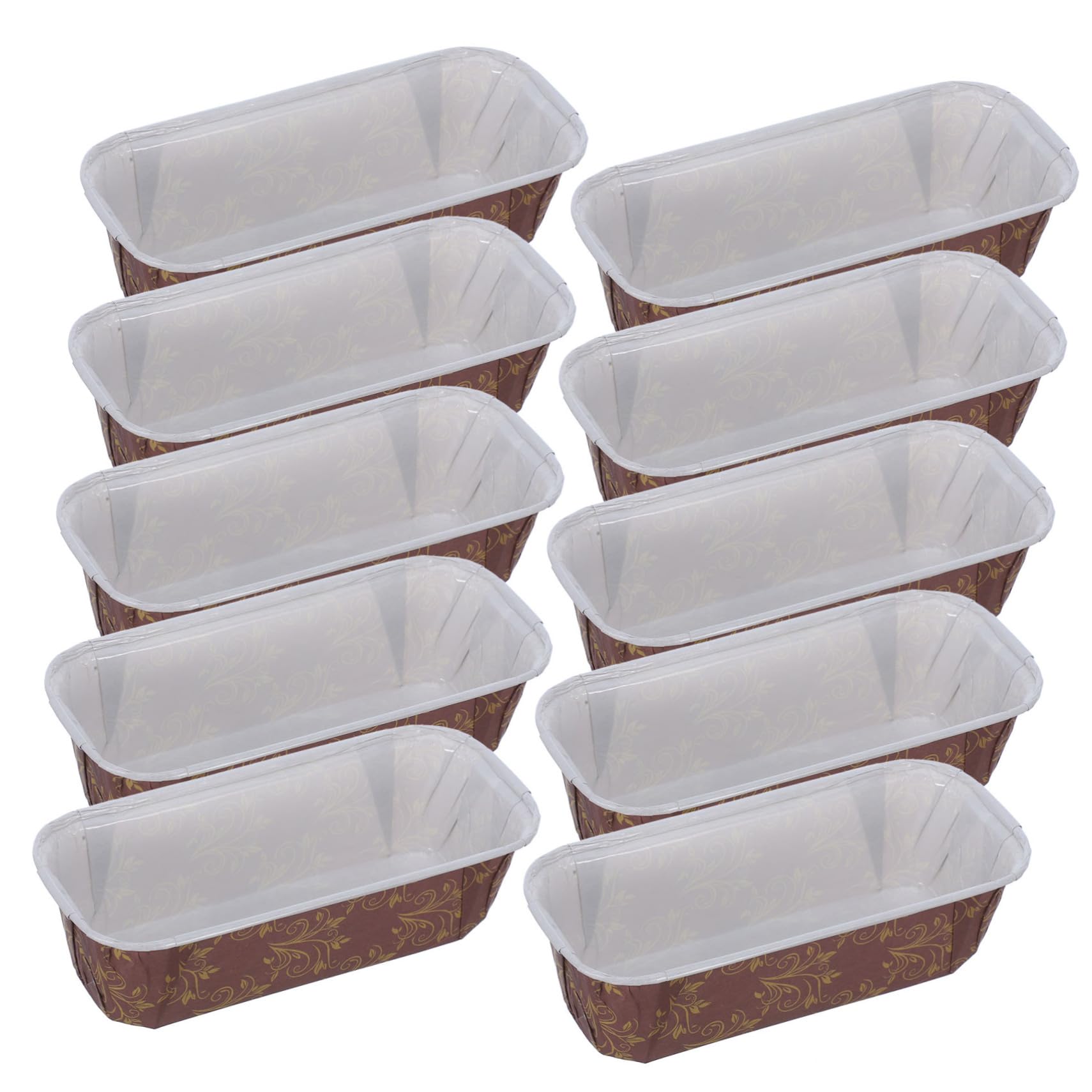 Ciieeo Pcs Nonstick Rectangle Loaf Pans Oven Safe Paper Loaf Molds for Cakes Bread Liners Disposables Baking Cups
