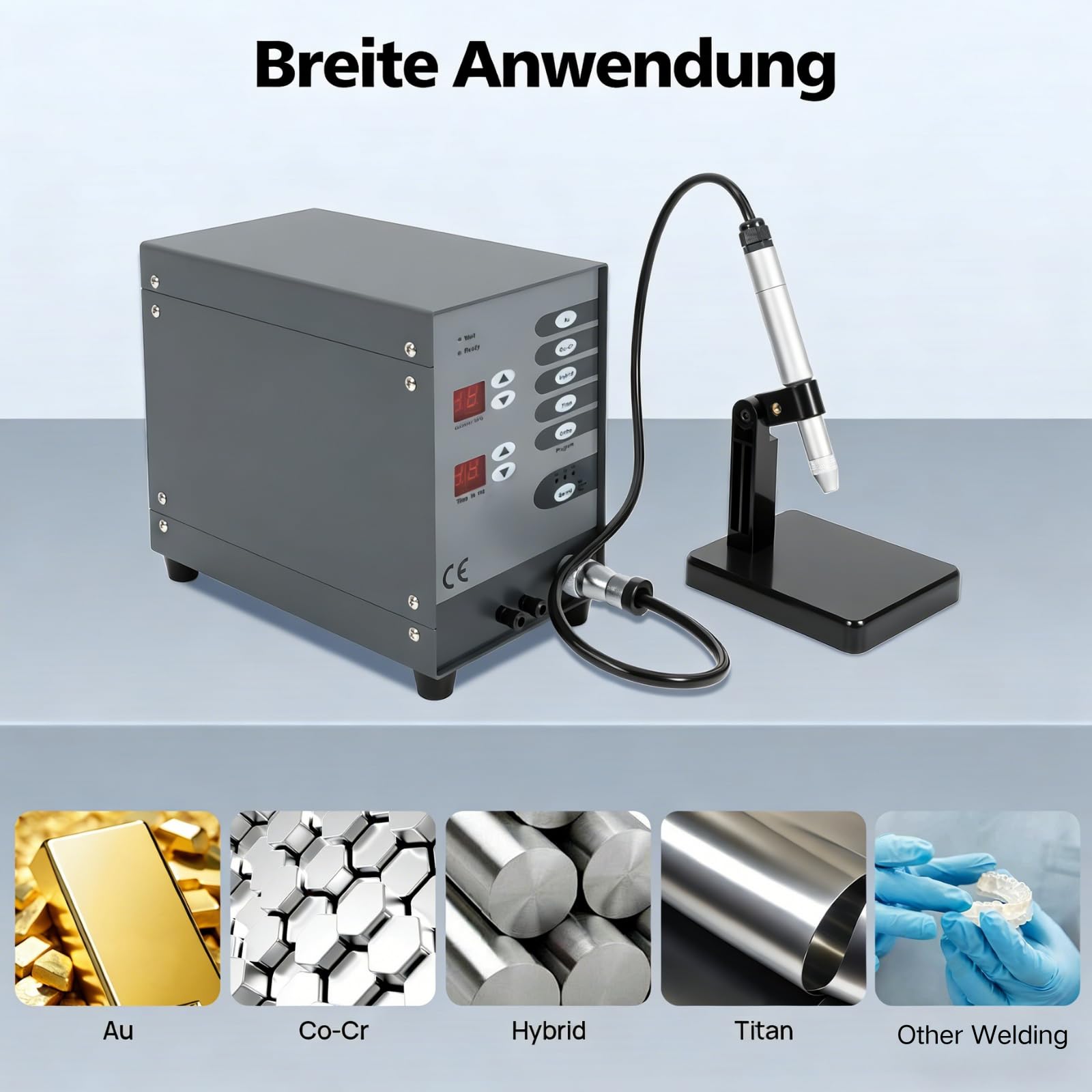 Automatische Punktschweißmaschine, Elektrisches Pulse Spot Welder Gold Silver Schweißmaschine, Pulse Argon Schweißgerät, 220V 100W Punktschweißmaschine für Schmuck, Edelmetalle & DIY, inkl.