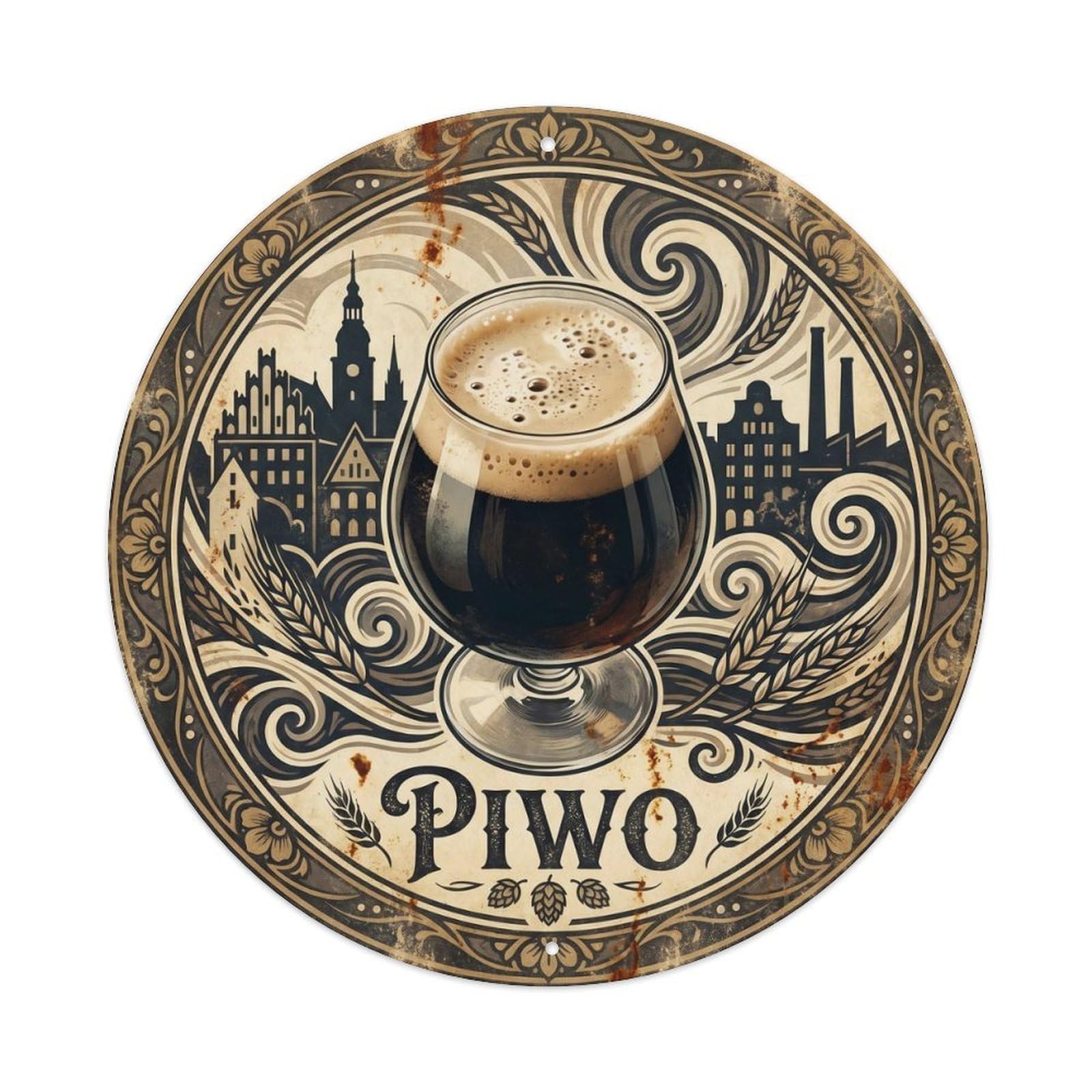 Nostalgic Polish Travel Craft Beer Brew House Beverage Metal Tin Sign
