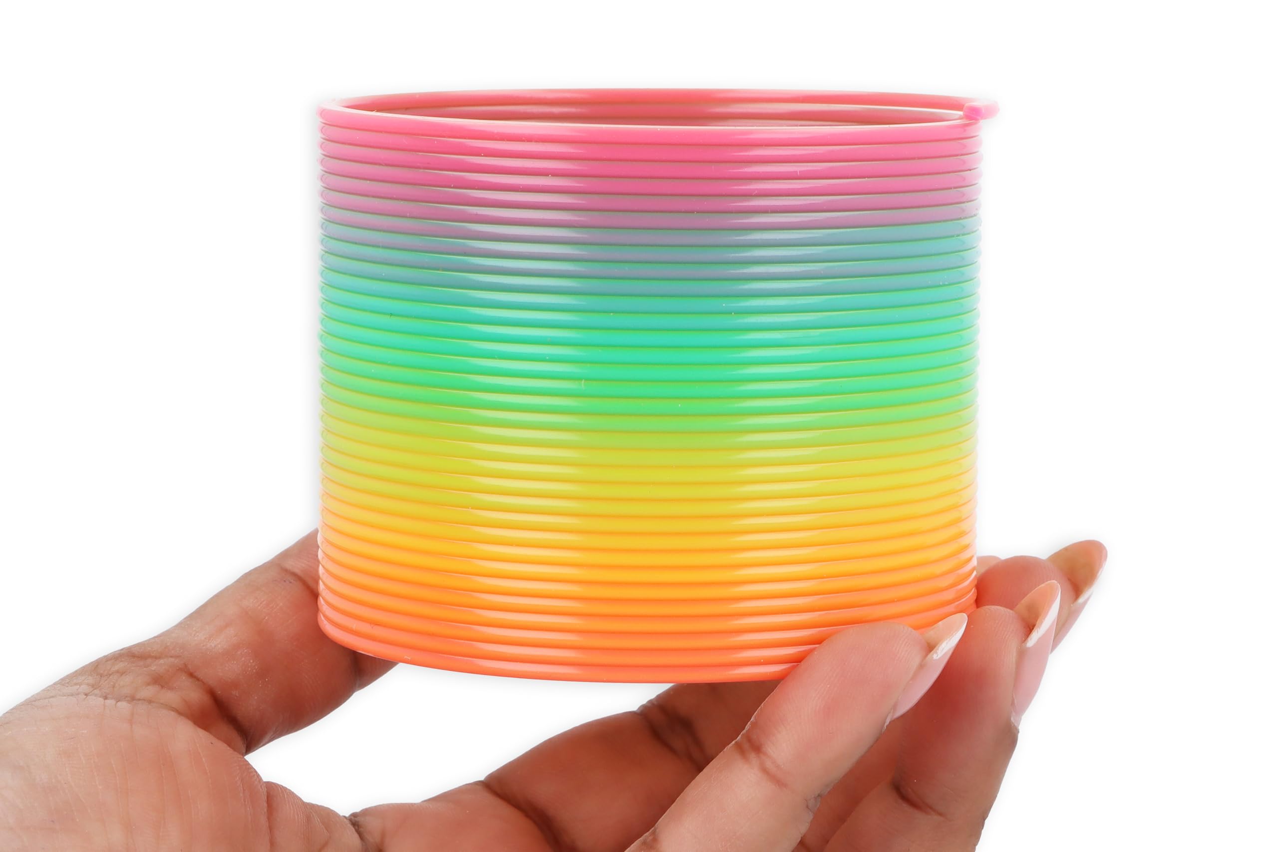 HENBRANDT Pack of 12 Plastic Rainbow Spring Toy for Kids 7.5cm Boxed Magic Spring Toys Retro Party Bag Fillers Lucky Dip Class Gifts Home School Rewards for Boys and Girls - Image 4