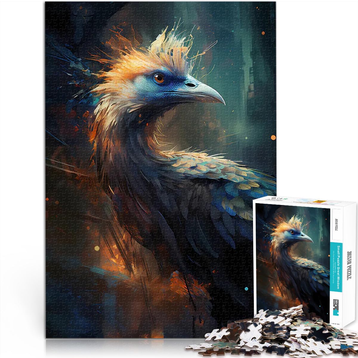 1000 Piece Jigsaws for teenagers Vulture Enchanted forest Staycation: Zeit totschlagen Geburtstagsgeschenk75x50cm — image 1