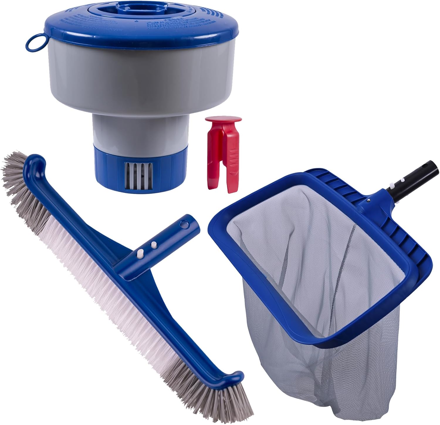 POOLAZA Pool Chlorine Floater, 17.5'' Pool Brush & Pool
