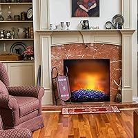 Vista 7 de onlyfire Cuentas de vidrio planas para hoguera de propano, rocas de vidrio reflectantes de 1/2 pulgada, canicas planas de 10 libras para chimenea