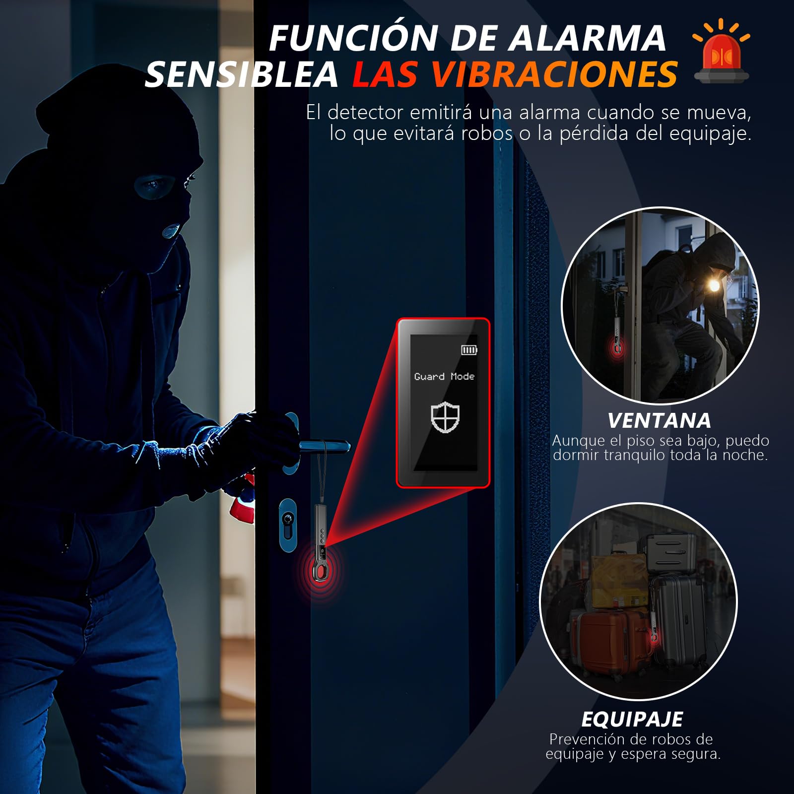 LONGYI Detector de Micrófonos Ocultos, Detector Profesional de Cámaras para Detectar Cámaras Ocultas, con Pantalla LED HD, hasta 10 Horas de Funcionamiento, Ideal para Hoteles, Hogares y Oficinas