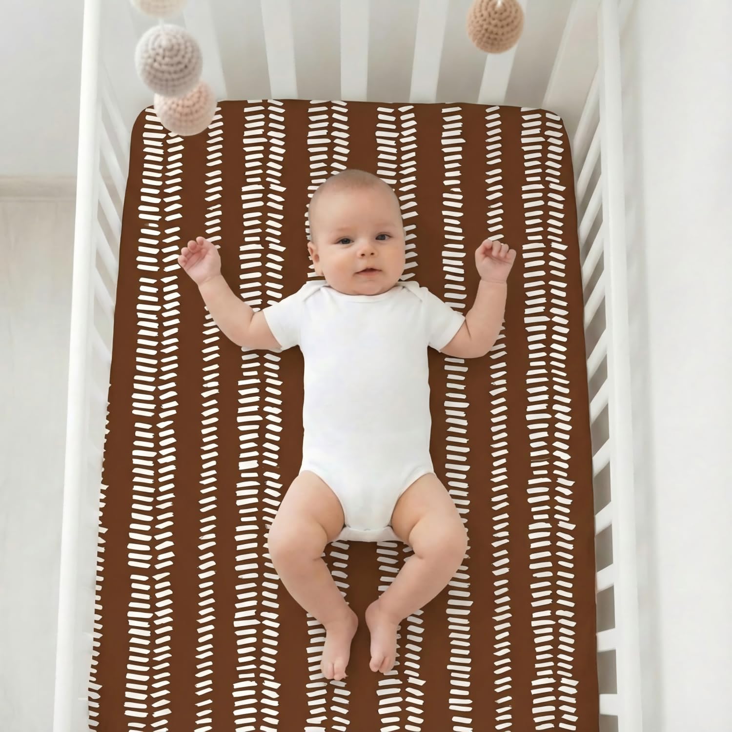 Fitted Baby Crib Sheets Set of 4, Unisex Crib Sheets for Boys Girls, Soft Neutral Crib Mattress Sheet, Breathable for Standard Crib and Toddler Mattress, 52 x 28 Inch (Bears and Jungle) - Image 6