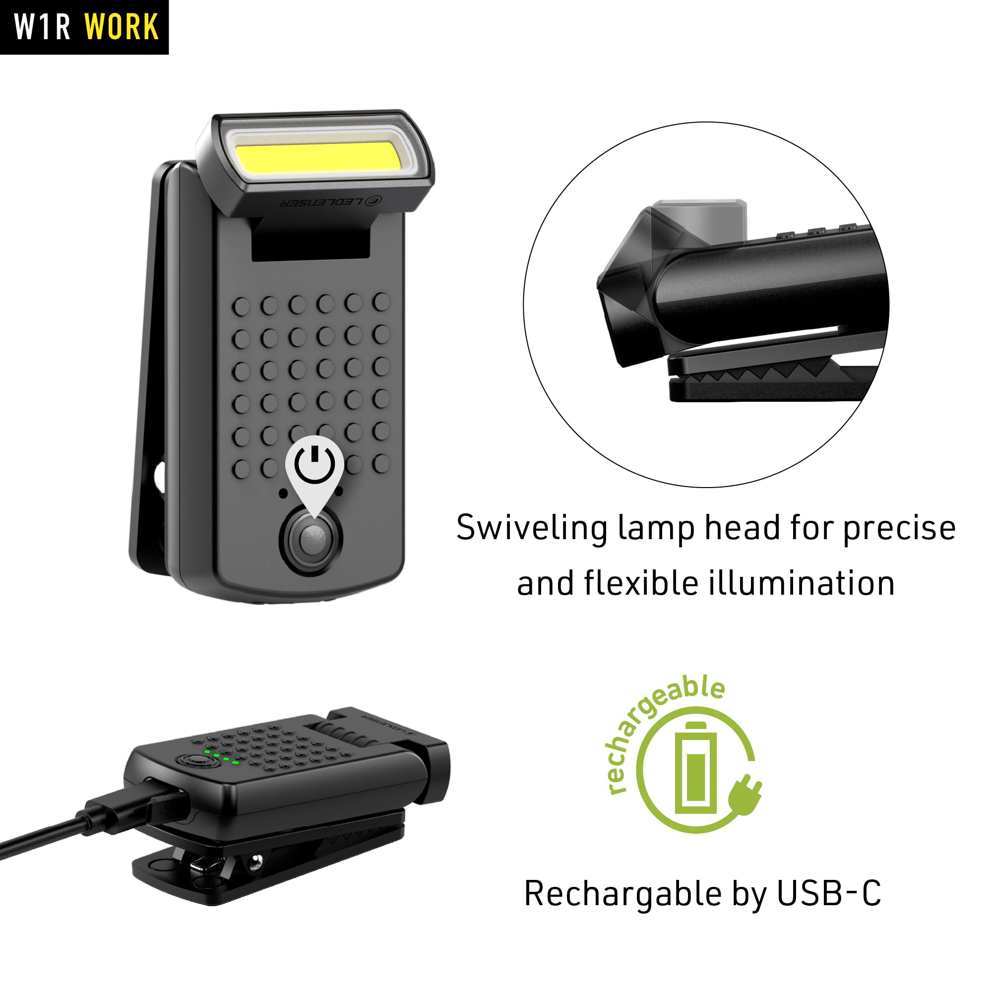 Amazon.co.jp: Ledlenser(レッドレンザー) W1R ワーク充電式 ハンズ