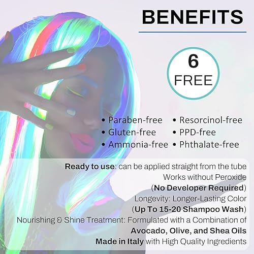 Miniatura 8 de Cocohoney VR - Color neón eléctrico e intenso semipermanente para el cabello, nivel de lejía "9", vegano y libre de crueldad, color de larga