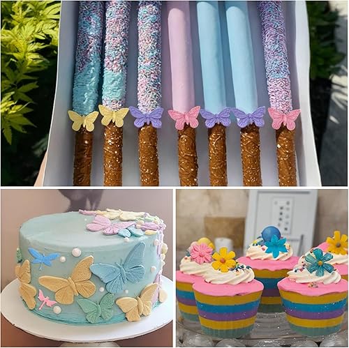 Miniatura 5 de Moldes de silicona de flores, moldes de silicona de mariposa, molde de arcilla polimérica, molde de fondant para pasteles para decoración de