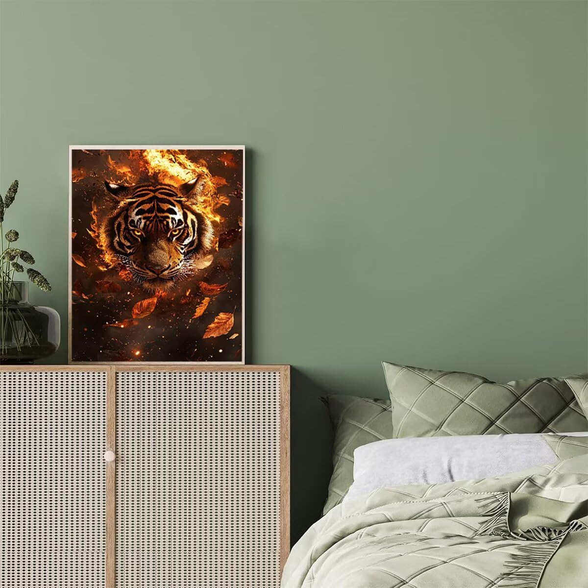 Dipingere con i Numeri Animale, Paint by Numbers Adulti Tigre, Fai da te Creativi Adulti Quadri da Dipingere Numerati Kit per Decorazione Della Parete di Casa, Regalo 100x135 cm Senza Cornice 76-P