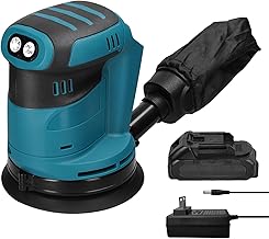 Máquina de fazer areia redonda,ERYUE Lixadeira orbital sem fio de 125 mm, motor sem fio, polidor de carro elétrico, multifuncional, enceramento de metal, polimento, polimento, máquina de lixar, lixad