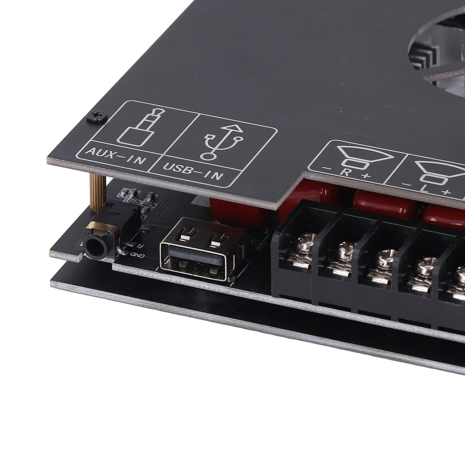 Jiawu TPA3255 Modulo Amplificatore di Potenza 2.1 BT5.1 Ingresso Scheda Audio USB AUX Scheda Amplificatore DC16-38V per Home Theater