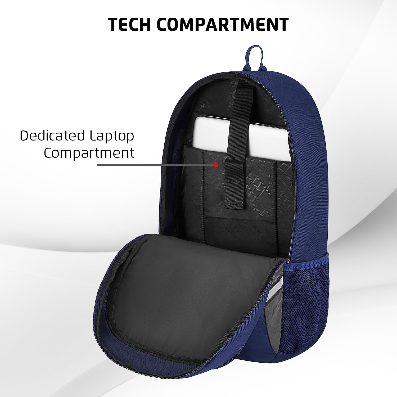 Safari Nudge Laptop Backpack for men & women, school bag for boys and girls, college bag, office bag, travel bag, 3 compartments, Bottle holder, Front pocket, Color Blue 2