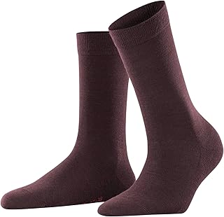 mujer Softmerino calcetines transpirable regulación del clima antiolores lana algodón plano delgado elegante costura plana en la zona de la punta 1 par