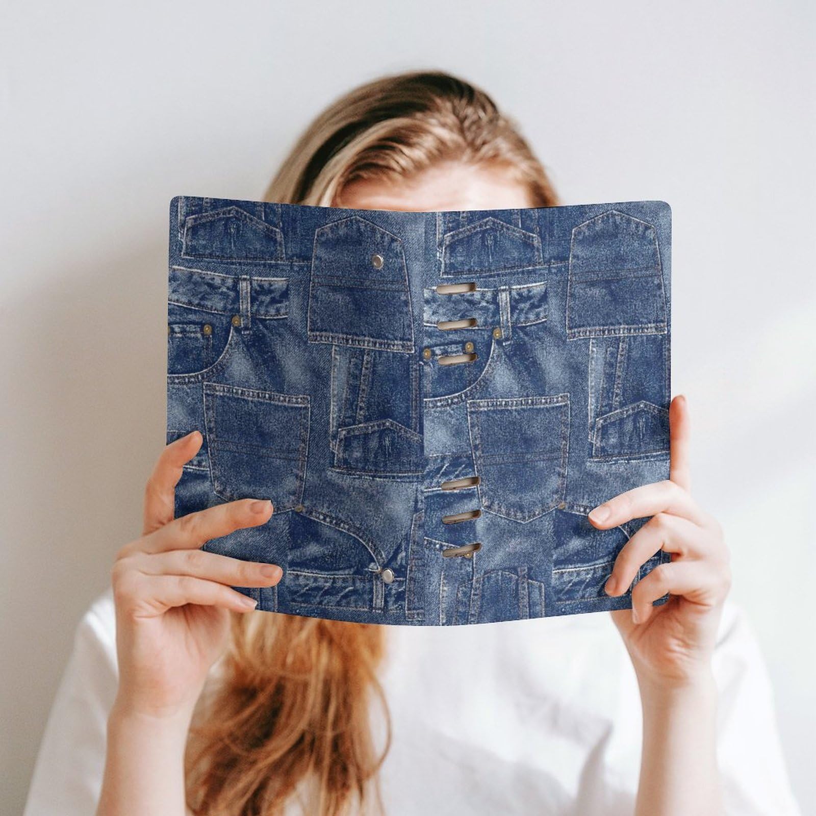 Amazon.co.jp: ルーズリーフノート デニム材質 システム手帳