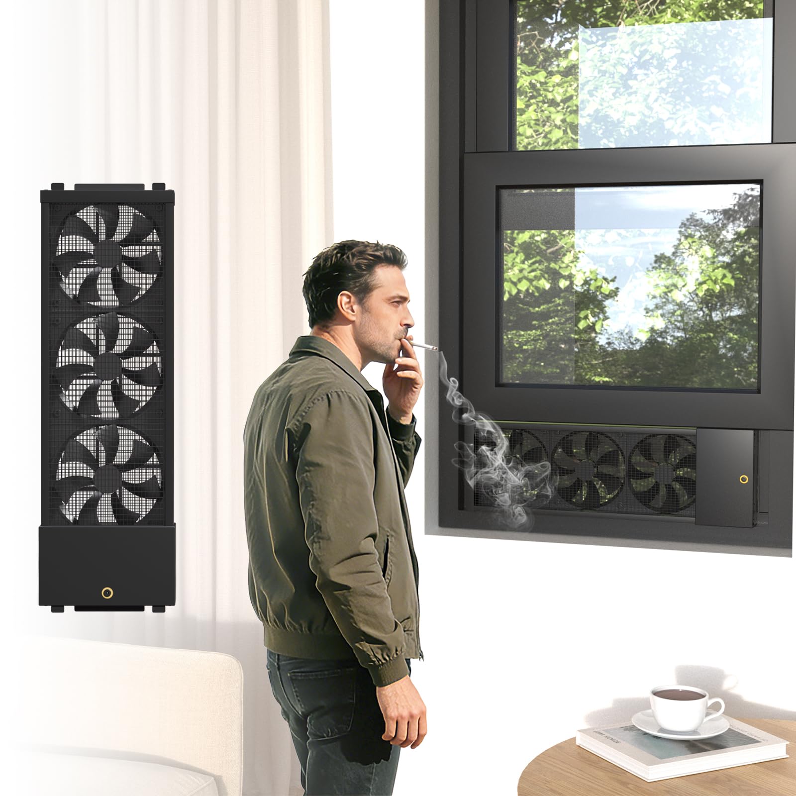 Vertical Window Fan for Sliding Windows (45~50cm/17.8~19.7in)