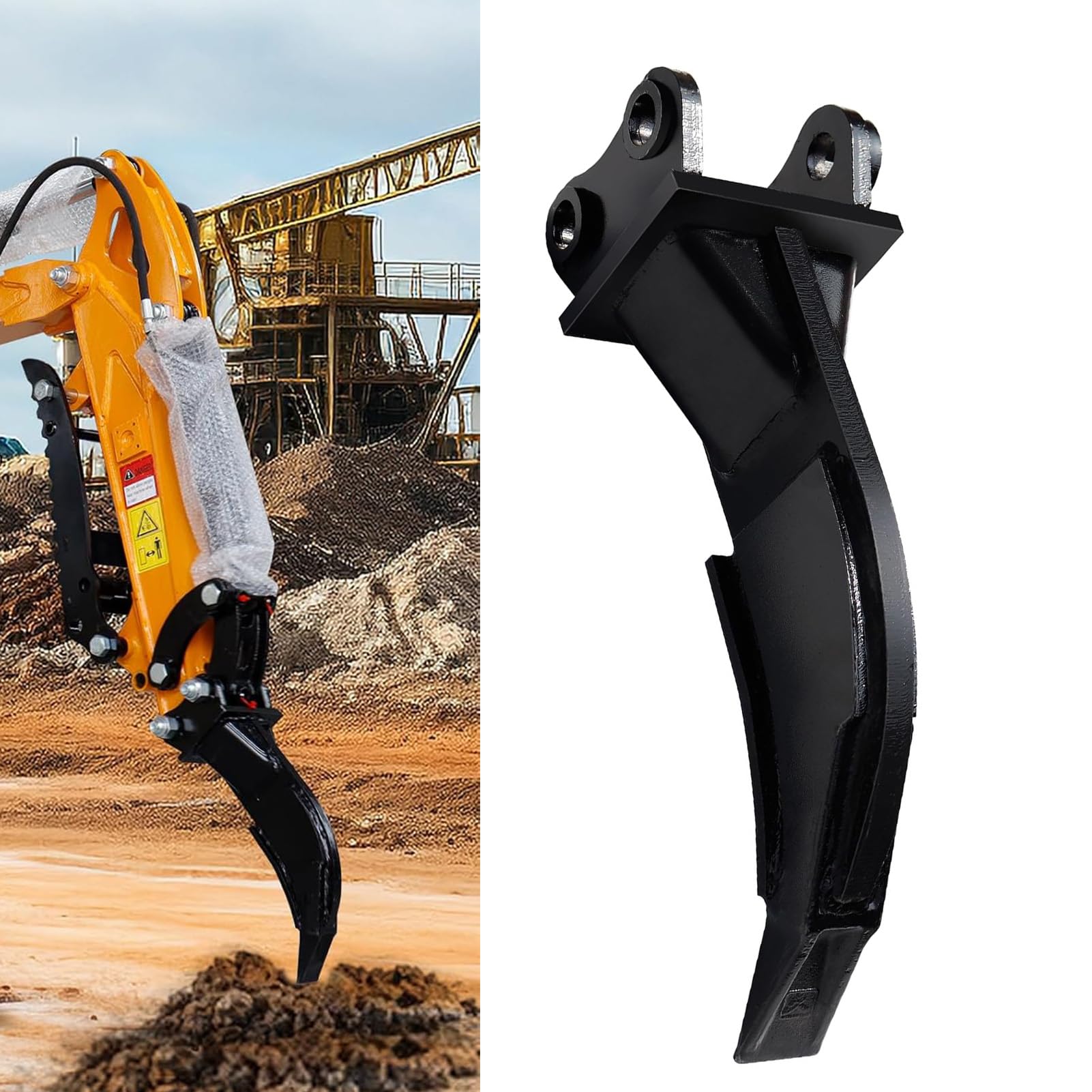 Accesorio para desgarrador de mini excavadora, aleación de acero resistente para suelo, roca, paisajismo, construcción, plantación de árboles y excavación