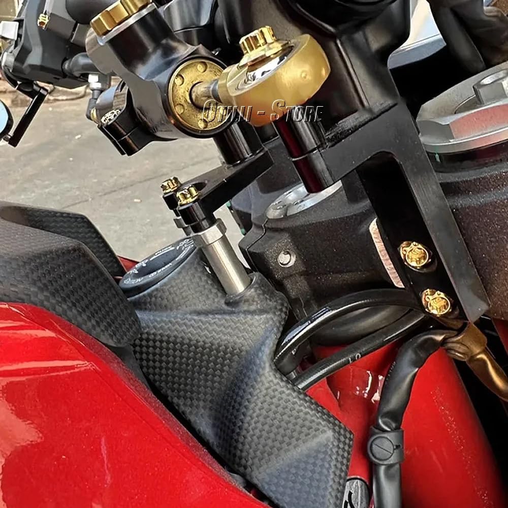 Motorcycle CNC Directional Steering Damper Stabilizer Bracket Support Kit Fits for Ducati Hypermotard 950 SP HYPERMOTARD 950 Adjustable Stabilizer Steering Damper Mount Bracket (Set 8)